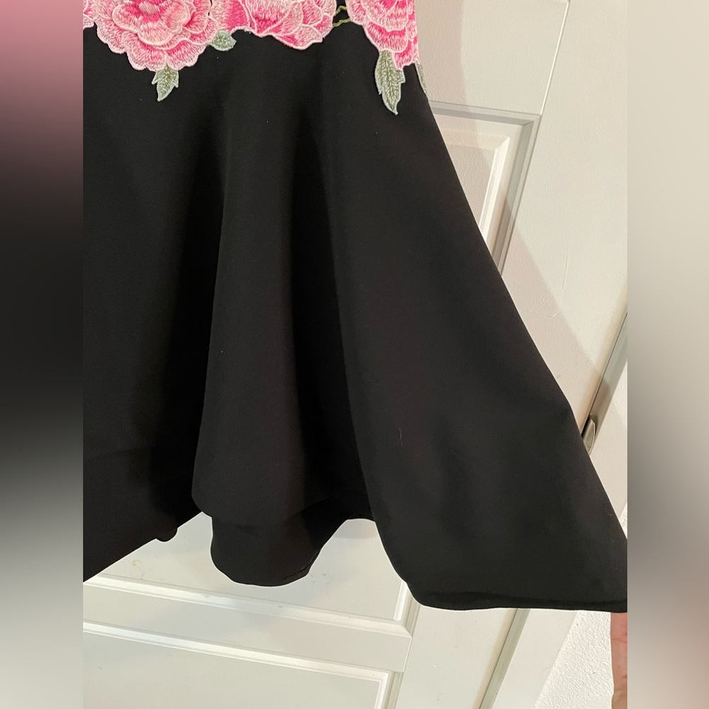 B DARLIN BlackDress Clasic Junior A-Line Off Shoulder Sweetheart Neckline Sz9/10 - Picture 6 of 13